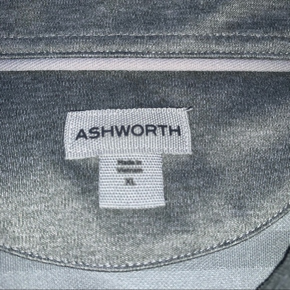 Gray striped ashworth polo golf tee - Picture 2 of 3